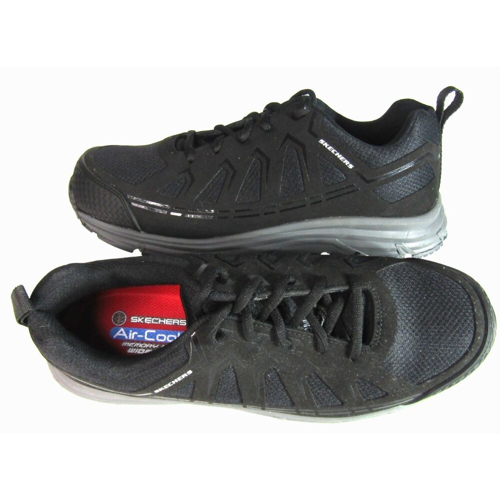 Skechers Malad Shoes Mens Size 10.5Black Composite Toe Work Safety Utility 77535